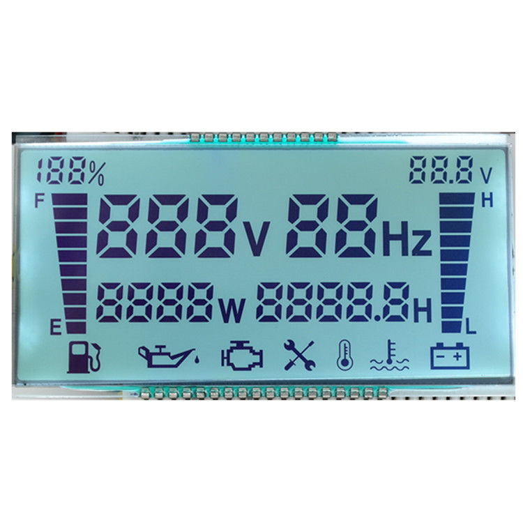 Custom Size 3.0V TN LCD Display Panel Transflective TN LCD Segment Display Module
